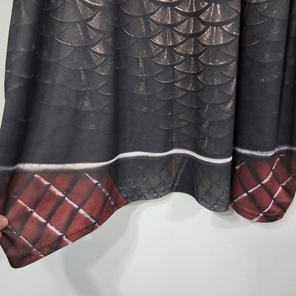 Big Men's Dragon Shirt Tshirt Red Dragon Black White Scales Big & Tall Size 6X - Picture 11 of 12